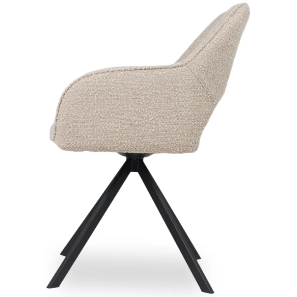 Eleonora Hotel Chique modern eetkamerstoel Fabio zand spark