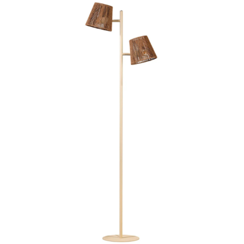 Modern Scandinavisch vloerlamp Daan 2-lichts zand