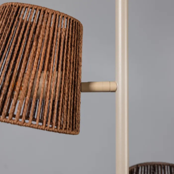 ETH Modern Scandinavisch vloerlamp Daan 2-lichts zand