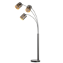 Modern Industrieel vloerlamp Laser 3-lichts zwart