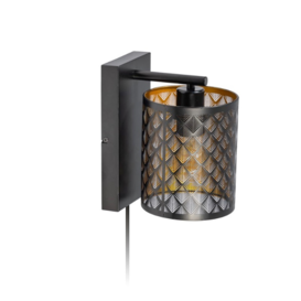 Wandlamp Laser 1-lichts zwart