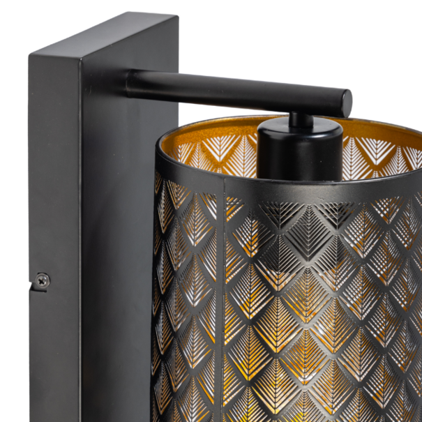 ETH Modern industrieel wandlamp Laser 1-lichts zwart