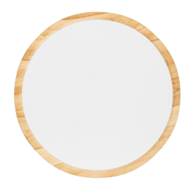 Plafondlamp Ruby 1-lichts houtlook Ø30 cm