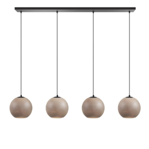 ETH Modern Scandinavisch Orb Saturn hanglamp 4 lichts taupe