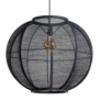 Oosterse hanglamp Fabric 1-lichts Ø78 cm zwart