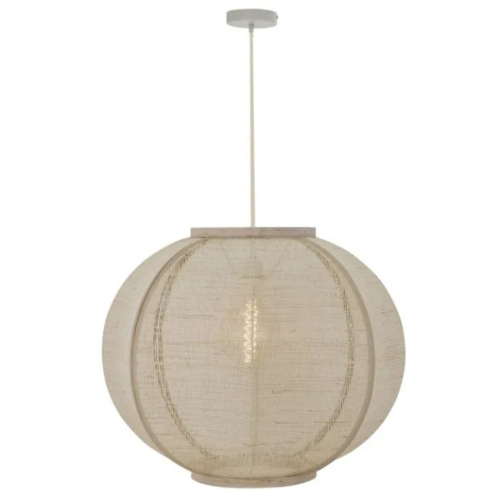 Japandi hanglamp Fabric 1-lichts Ø68 cm zand