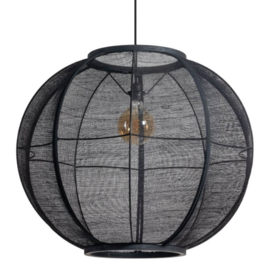 Hanglamp Fabric 1-lichts zwart Ø68 cm