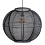 Oosterse hanglamp Fabric 1-lichts Ø68 cm zwart