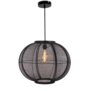 Oosterse hanglamp Fabric 1-lichts Ø48 cm zwart