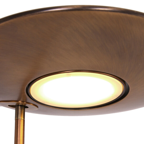 Steinhauer Retro klassiek vloerlamp Zenith 2-lichts brons met leeslamp