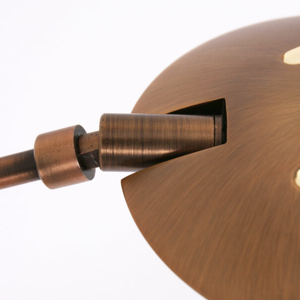 Steinhauer Retro klassiek vloerlamp Zenith 2-lichts brons met leeslamp