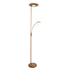 Steinhauer Retro klassiek vloerlamp Zenith 2-lichts brons met leeslamp