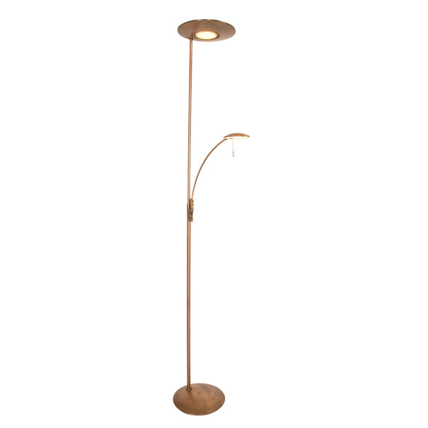 Steinhauer Retro klassiek vloerlamp Zenith 2-lichts brons met leeslamp