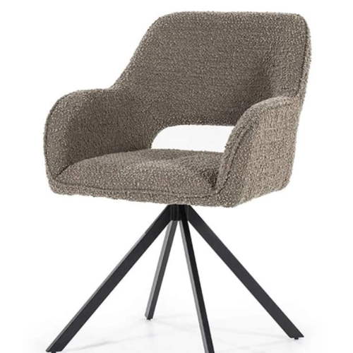 Scandinavisch Hotel Chique eetkamerstoel Fabio bruin spark