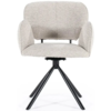 Eleonora Modern Scandinavisch eetkamerstoel Rosalin Moon taupe