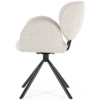 Eleonora Modern Scandinavisch eetkamerstoel Rosalin Moon taupe