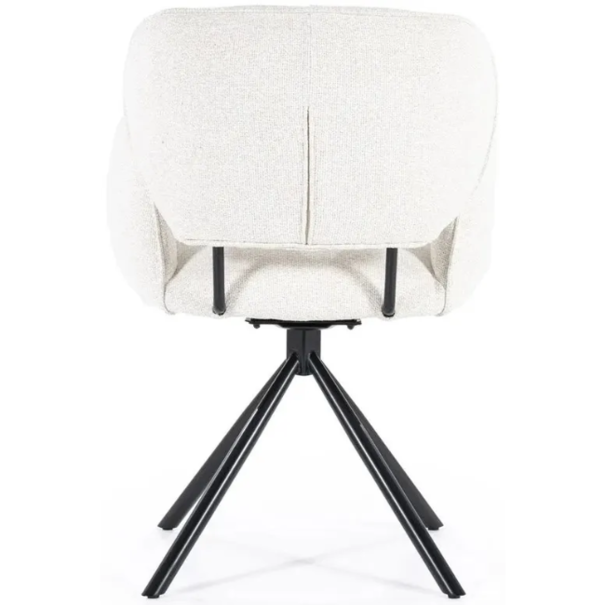 Eleonora Modern Scandinavisch eetkamerstoel Rosalin Moon beige