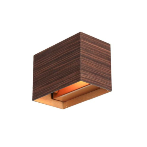 Modern landelijke wandlamp Muro 1-lichts houtlook