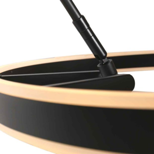 Steinhauer Modern Scandinavisch vloerlamp Ringlux 1-lichts zwart