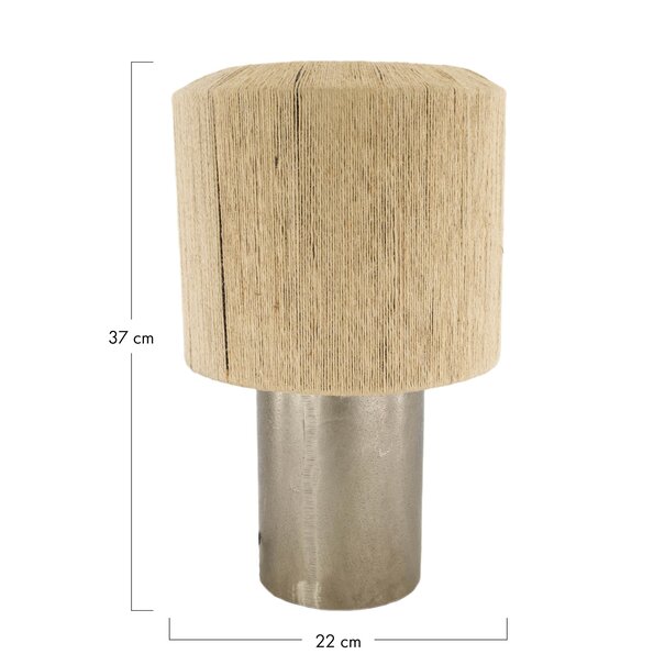 BelaLuz Japandi Scandinavisch tafellamp Yute 1-lichts Antique Brass