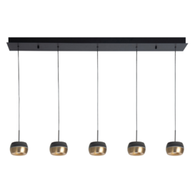 Hanglamp Nova 5-lichts zwart goud