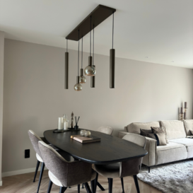 Hanglamp Riva 6-lichts 120 cm platinum