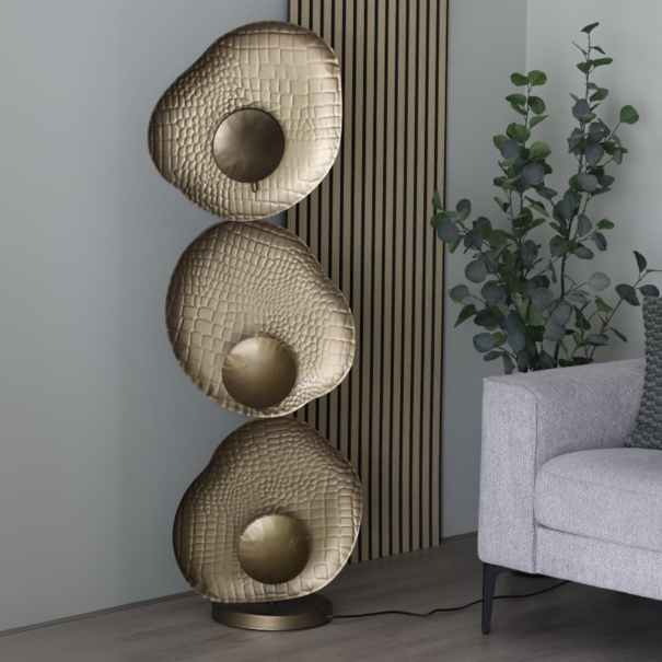 BelaLuz Hotel chique - design - vloerlamp - organisch - metaal brons - Yilan