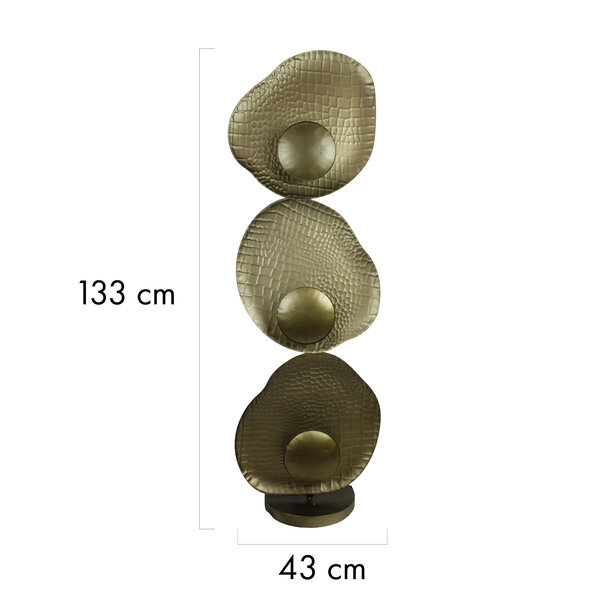 BelaLuz Hotel chique - design - vloerlamp - organisch - metaal brons - Yilan