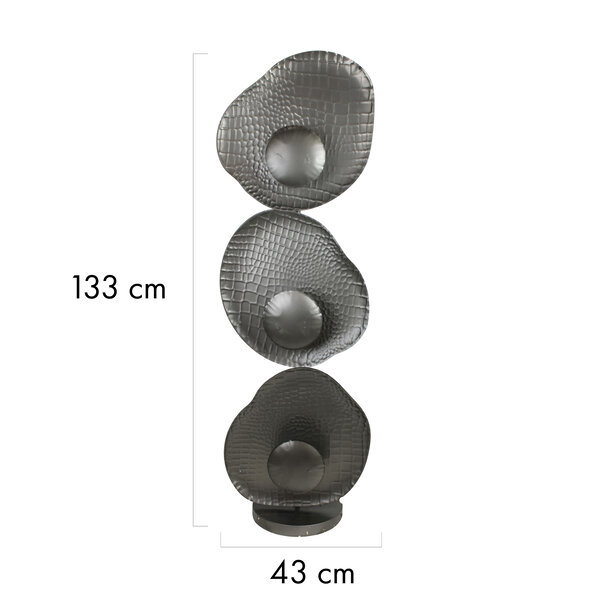 BelaLuz Modern - design - vloerlamp - 3-lichts - organisch - metaal antraciet - Yilan