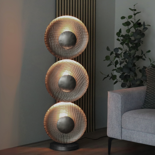 Industriële - Modern - vloerlamp - 3-lichts - metaal - antraciet - Hila