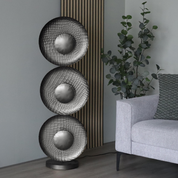 BelaLuz Industriële - Modern - vloerlamp - 3-lichts - metaal - antraciet - Hila