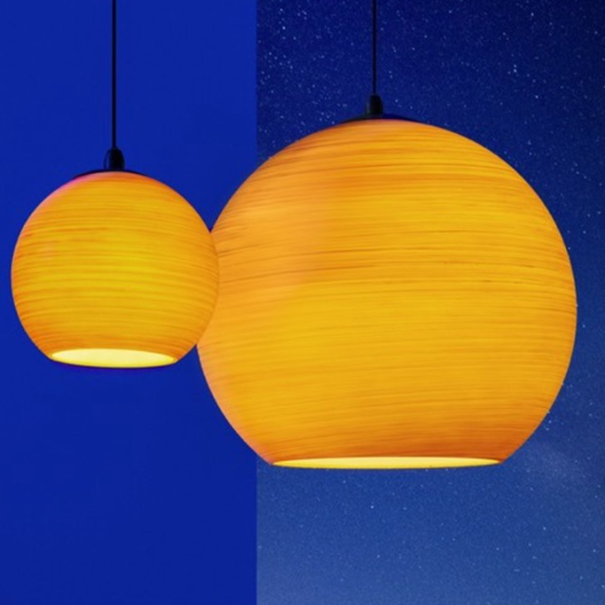 ETH Modern Scandinavisch Orb Saturn hanglamp 4 lichts taupe