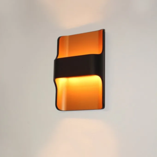 Wandlamp Dallas 2-lichts zwart goud