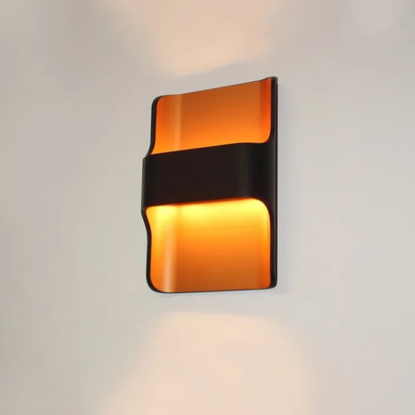 Artdelight Modern wandlamp Dallas 2-lichts zwart goud