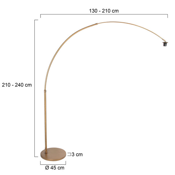 Steinhauer Klassieke vloerlamp Sparkled Light 1-lichts brons