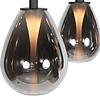 Steinhauer Design modern hanglamp Glimsy 5-lichts zwart met smoke glas
