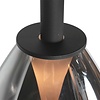 Steinhauer Design modern hanglamp Glimsy 5-lichts zwart met smoke glas