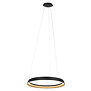 Modern Industrieel hanglamp Ringlux 60 cm zwart goud
