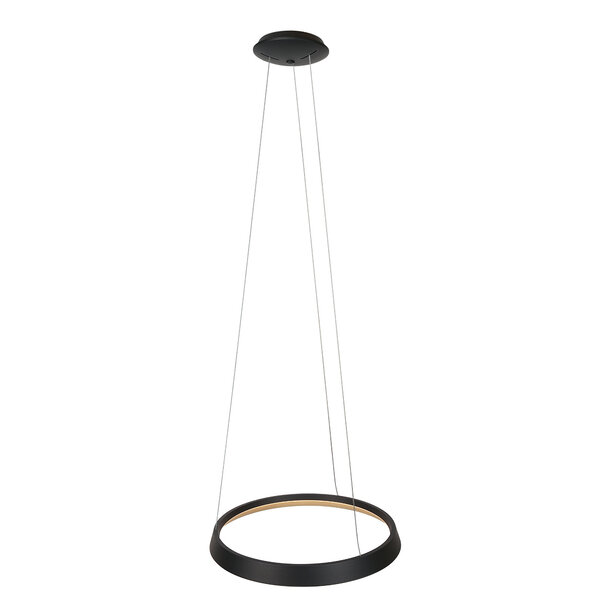 Steinhauer Modern Industrieel hanglamp Ringlux 60 cm zwart goud