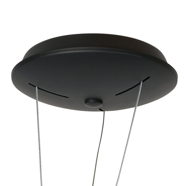 Steinhauer Modern Industrieel hanglamp Ringlux 60 cm zwart goud
