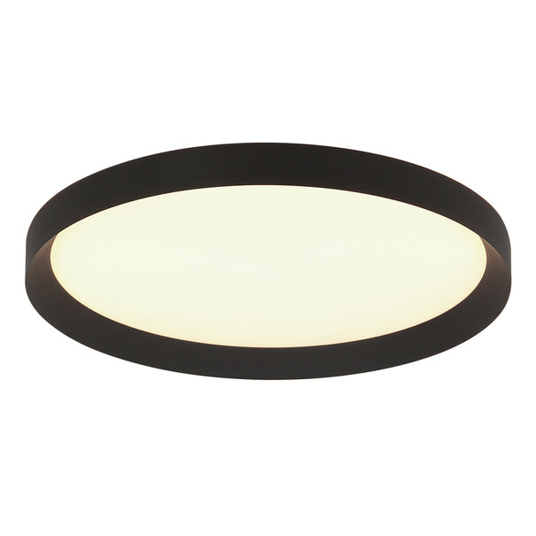 Steinhauer Modern Scandinavisch plafondlamp Flady Ø50 cm zwart