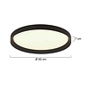 Steinhauer Modern Scandinavisch plafondlamp Flady Ø50 cm zwart