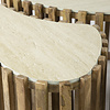 BelaLuz Landelijk modern Nuovo salontafel 3 set niervormig travertin mangohout