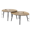 BelaLuz Industrieel hotel chique salontafel Taro 2 set brons metal organisch