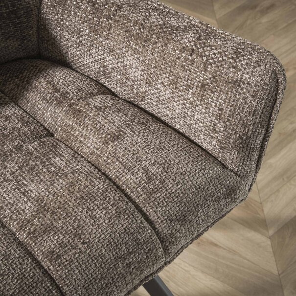 BelaLuz Moderne Scandinavische eetkamerstoel Turn Rich taupe