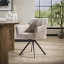 Moderne Scandinavische eetkamerstoel Turn Rich zandkleur