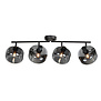 Modern industrieel opbouwspot Tenebris 4 lichts smoke