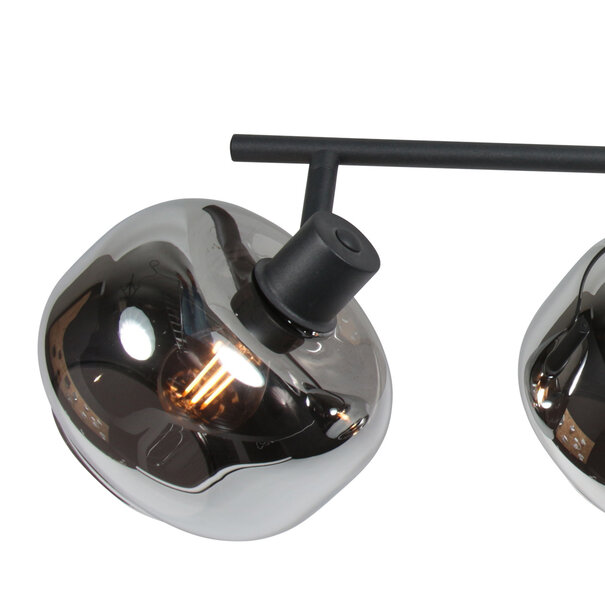 Steinhauer Modern industrieel opbouwspot Tenebris 4 lichts smoke