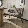 BelaLuz Moderne Scandinavische eetkamerbank Turn Rich taupe