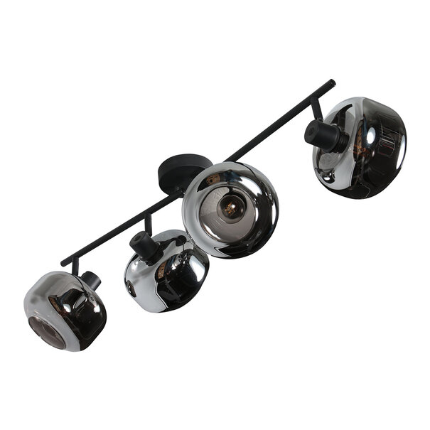 Steinhauer Modern industrieel opbouwspot Tenebris 4 lichts smoke